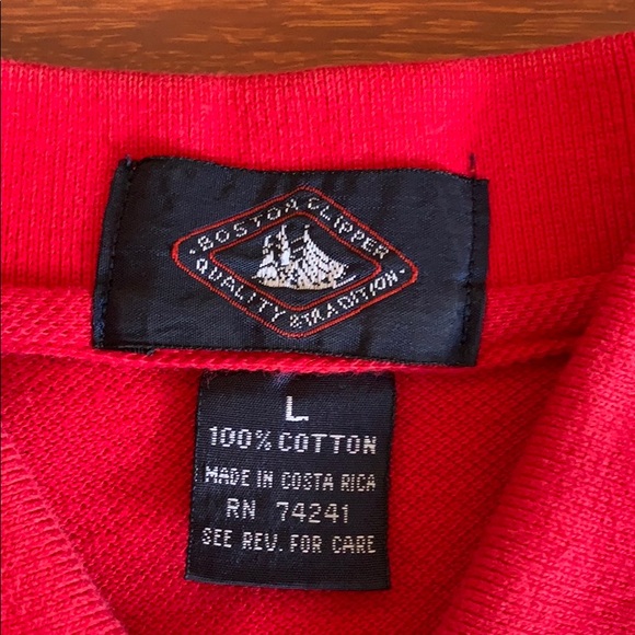 Red short sleeve polo simple wear size large clean - Picture 2 of 5